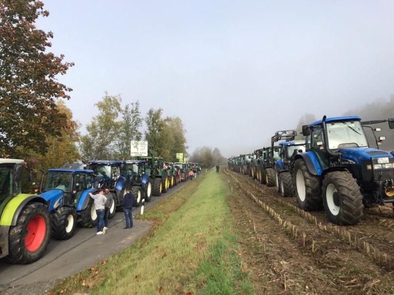 Traktoren Demo im Bayreuther Land