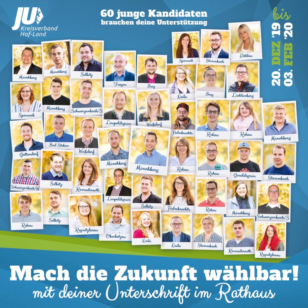60 junge Kandidaten für die Junge Union Hof-Land Liste